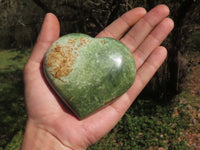 Polished Green Chrysoprase Hearts  x 6 From Ambatondrazaka, Madagascar - TopRock