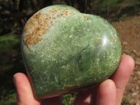 Polished Green Chrysoprase Hearts  x 6 From Ambatondrazaka, Madagascar - TopRock