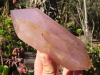 Polished Double Terminated Gemmy Rose Quartz Points x 3 From Madagascar