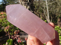 Polished Double Terminated Gemmy Rose Quartz Points x 3 From Madagascar