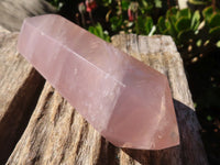 Polished Double Terminated Gemmy Rose Quartz Points x 3 From Madagascar