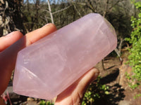 Polished Double Terminated Gemmy Rose Quartz Points x 3 From Madagascar