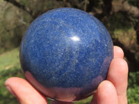 Polished Blue Lazulite Spheres  x 2 From Ambatfinhandrana, Madagascar - TopRock