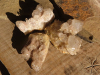 Natural Cascading Smokey Quartz Clusters x 3 From Luena, Congo