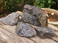 Natural Iolite / Water Sapphire Cutting Material  x 4 From Madagascar - TopRock