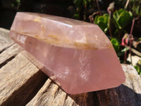 Polished Double Terminated Gemmy Rose Quartz Points x 3 From Madagascar