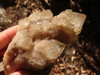 Natural Cascading Smokey Quartz Clusters x 3 From Luena, Congo