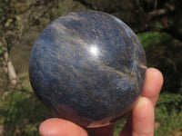 Polished Blue Lazulite Spheres  x 2 From Ambatfinhandrana, Madagascar - TopRock