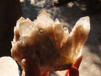 Natural Cascading Smokey Quartz Clusters x 3 From Luena, Congo