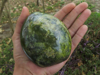 Polished Dark Green Brecciated Opal Standing Free Forms  x 2 From Antsirabe, Madagascar - TopRock