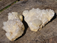 Natural Castle Quartz White Phantom Cascading Clusters x 2 From Ivato, Madagascar - TopRock