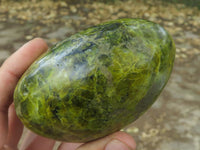 Polished Dark Green Brecciated Opal Standing Free Forms  x 2 From Antsirabe, Madagascar - TopRock