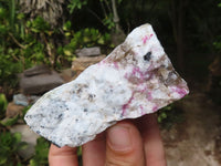 Natural Rubellite In Feldspar Quartz & Mica Schist Cobbed Pieces  x 21 From Namibia - Toprock Gemstones and Minerals 