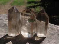 Polished Mini Clear Smokey Phantom Quartz Crystals  x 35 From Madagascar - TopRock