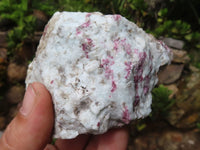 Natural Rubellite In Feldspar Quartz & Mica Schist Cobbed Pieces  x 21 From Namibia - Toprock Gemstones and Minerals 