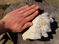 Natural Castle Quartz White Phantom Cascading Clusters x 2 From Ivato, Madagascar - TopRock