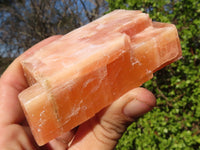 Natural New Sunset Orange Calcite Specimens  x 6 From Spitzkop, Namibia