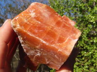 Natural New Sunset Orange Calcite Specimens  x 6 From Spitzkop, Namibia