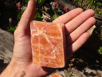 Natural New Sunset Orange Calcite Specimens  x 6 From Spitzkop, Namibia