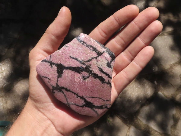 Polished One Side Polished Rhodonite Free Forms  x 4 From Madagascar - TopRock