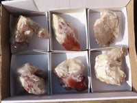 Natural Red Hematite Quartz Crystals  x 6 From Karoi, Zimbabwe - Toprock Gemstones and Minerals 