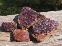 Natural Dark "Amethystos" Amethyst Clusters  x 15 From Kwaggafontein, South Africa - TopRock