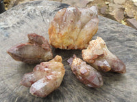 Natural Perfect Selection Of Red Hematoid Phantom Quartz Specimens  x 5 From Karoi, Zimbabwe - TopRock