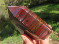 Polished Short & Dumpy Banded Iron Stone / Jupiter Jasper Points x 3 From Northern Cape, South Africa - TopRock