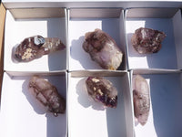 Natural Window Amethyst Crystal Specimens  x 6 From Chiredzi, Zimbabwe