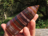 Polished Short & Dumpy Banded Iron Stone / Jupiter Jasper Points x 3 From Northern Cape, South Africa - TopRock