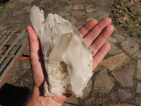 Natural Highly Selected Quartz Clusters (Medium Sized) x 3 From Madagascar - TopRock