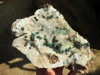 Natural Rare Ball Malachite On Drusy Quartz & Dolomite Matrix  x 1 From Kambove, Congo - Toprock Gemstones and Minerals 