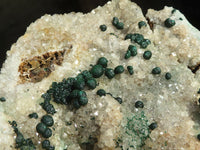 Natural Rare Ball Malachite On Drusy Quartz & Dolomite Matrix  x 1 From Kambove, Congo - Toprock Gemstones and Minerals 