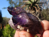 Natural Window Amethyst Crystal Specimens  x 6 From Chiredzi, Zimbabwe