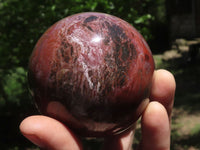 Polished Petrified Red Podocarpus Wood Spheres & Standing Free Forms  x 6 From Madagascar - TopRock