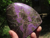 Polished Purple Stichtite & Serpentine Standing Free Forms  x 3 From Barberton, South Africa - TopRock