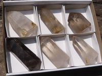 Polished Lovely Selection Of Large Smokey Quartz Points  x 6 From Madagascar - TopRock