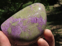 Polished Purple Stichtite & Serpentine Standing Free Forms  x 3 From Barberton, South Africa - TopRock