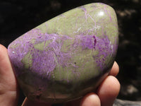 Polished Purple Stichtite & Serpentine Standing Free Forms  x 3 From Barberton, South Africa - TopRock