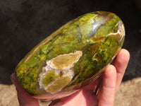 Polished Green Opal Standing Free Forms  x 2 From Madagascar - Toprock Gemstones and Minerals 