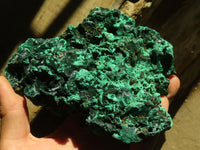 Natural Chatoyant Silky Malachite Specimens  x 2 From Kasompe, Congo