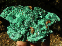 Natural Chatoyant Silky Malachite Specimens  x 2 From Kasompe, Congo