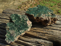 Natural Crystalline Malachite Specimens x 2 From Tenke Fungurume, Congo - TopRock