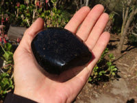 Polished Lovely Trio Of Standing Free Forms  x 3 From Madagascar