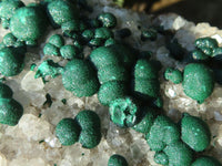 Natural Rare Ball Malachite On Drusy Quartz & Dolomite Matrix  x 1 From Kambove, Congo - Toprock Gemstones and Minerals 