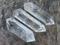 Polished Double Terminated Semi Optic Quartz Crystals  x 20 From Madagascar - TopRock