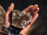 Natural Rare Libethenite Crystals With Drusy Dolomite On Banded Ironstone Matrix x 4 From Congo