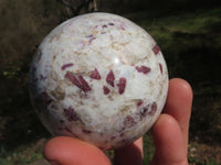 Polished Pink Tourmaline Rubellite Spheres x 3 From Ambatondrazaka, Madagascar - TopRock