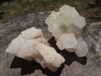 Natural White Quartz Clusters  x 6 From Madagascar - TopRock