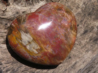 Polished Extra Large Petrified Red Podocarpus Wood Heart  x 1 From Mahajanga, Madagascar - TopRock